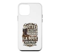 Maman Cavalière Humour Bottes Boue Écurie Équitation Coque pour iPhone 12 Mini