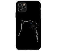 Maman Chat Ragdoll Art Linéaire Minimaliste Yeux Bleus Coque pour iPhone 11 Pro Max