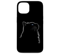 Maman Chat Ragdoll Art Linéaire Minimaliste Yeux Bleus Coque pour iPhone 13