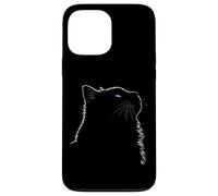 Maman Chat Ragdoll Art Linéaire Minimaliste Yeux Bleus Coque pour iPhone 13 Pro Max