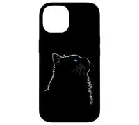Maman Chat Ragdoll Art Linéaire Minimaliste Yeux Bleus Coque pour iPhone 14