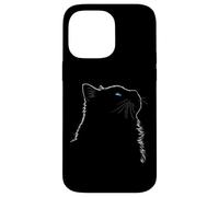 Maman Chat Ragdoll Art Linéaire Minimaliste Yeux Bleus Coque pour iPhone 14 Pro Max