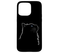 Maman Chat Ragdoll Art Linéaire Minimaliste Yeux Bleus Coque pour iPhone 15 Pro Max