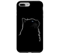 Maman Chat Ragdoll Art Linéaire Minimaliste Yeux Bleus Coque pour iPhone 7 Plus/8 Plus