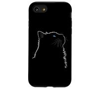 Maman Chat Ragdoll Art Linéaire Minimaliste Yeux Bleus Coque pour iPhone SE (2020) / 7/8