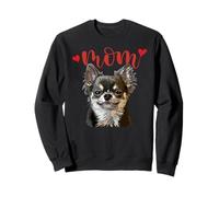 Maman Chihuahua Heureuse, Brown, Chiwawa Mama, la mère Chienne Sweatshirt