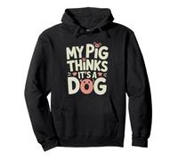 Maman Cochon Nain Se Prend pour Un Chien Humour Mini Sweat à Capuche