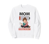 Maman Courant sur Vide Funny Mom Life Coffee Battery Sweatshirt