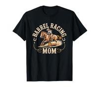 Maman Course De Barils Fiere Cowgirl Rodeo Arene D'arene T-Shirt