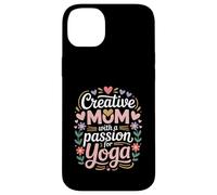 Maman créative avec Une Passion pour la Vie des Amateurs de Yoga Coque pour iPhone 14 Plus