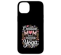 Maman créative avec Une Passion pour la Vie des Amateurs de Yoga Coque pour iPhone 14 Plus
