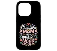 Maman créative avec Une Passion pour la Vie des Amateurs de Yoga Coque pour iPhone 15 Pro