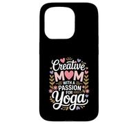 Maman créative avec Une Passion pour la Vie des Amateurs de Yoga Coque pour iPhone 15 Pro
