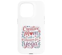Maman créative avec Une Passion pour la Vie des Amateurs de Yoga Coque pour iPhone 15 Pro