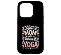 Maman créative avec Une Passion pour la Vie des Amateurs de Yoga Coque pour iPhone 15 Pro