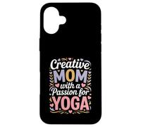 Maman créative avec Une Passion pour la Vie des Amateurs de Yoga Coque pour iPhone 16 Plus
