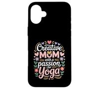 Maman créative avec Une Passion pour la Vie des Amateurs de Yoga Coque pour iPhone 16 Plus