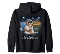 Maman de Baseball drôle, Chien Havanais, Je vis Ici Maintenant Sweat à Capuche
