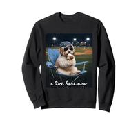 Maman de Baseball drôle, Chien Havanais, Je vis Ici Maintenant Sweatshirt