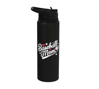 Maman de baseball mignonne joueuse de baseball pour femmes Stainless Steel Insulated Water Bottle