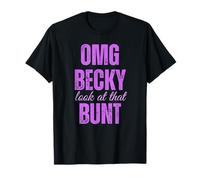 Maman de Baseball Violette OMG Becky, Regarde ce Bunt T-Shirt