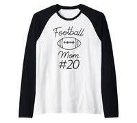 Maman de Football numéro 20, la Plus Grande Fan de l'équipe féminine, mère de l'équipe, Mon Fils Manche Raglan