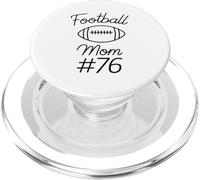 Maman de Football numéro 76 La Plus Grande Fan féminine de l'équipe, mère de l'équipe, Mon Fils PopSockets PopGrip pour MagSafe