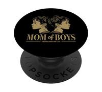 Maman de Garçons - Chaos Amour Maternel Maman Fière Boys Mom PopSockets PopGrip Adhésif