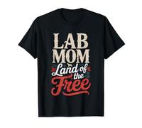Maman De Lab Pays des Libres Quatre Juillet Labrador T-Shirt