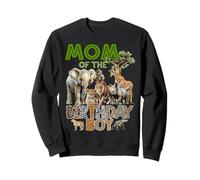 Maman de l'anniversaire d'un garçon Safari Zoo Animaux Famille Bday Party Sweatshirt