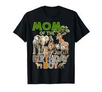 Maman de l'anniversaire d'un garçon Safari Zoo Animaux Famille Bday Party T-Shirt