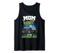 Maman de l'anniversaire garçon Dinosaure Monstre Camion Débardeur