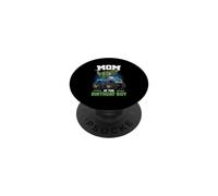 Maman de l'anniversaire garçon Dinosaure Monstre Camion PopSockets PopGrip Adhésif