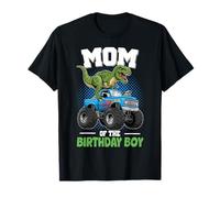 Maman de l'anniversaire garçon Dinosaure Monstre Camion T-Shirt