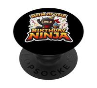 Maman de l'anniversaire Ninja Mother Son Party Mama Cool Parent PopSockets PopGrip Adhésif