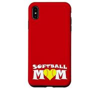 Maman de l'équipe de Softball Fastpitch, Jolie mère Sportive Coque pour iPhone XS Max