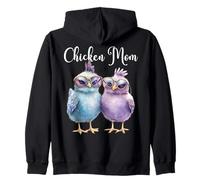Maman de poulet drôle portant des lunettes de soleil fantaisiste poulet dame Sweat à Capuche