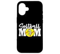 Maman de Softball #3 Coque pour iPhone 16