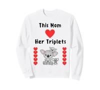Maman de Triplets Citation Mignon Koala Triplet bébés fête des mères Sweatshirt