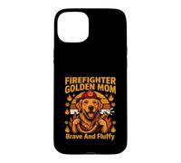 Maman dorée des Pompiers courageuse et Moelleuse Coque pour iPhone 15 Plus
