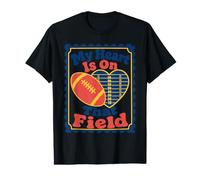 Maman du Football, Mon cœur Tourne Autour de ce Jour de Match T-Shirt Graphique avec Valeur