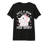 Maman éléphant Aime Juste Une Maman Qui Aime Son bébé éléphant T-Shirt Haut de Gamme