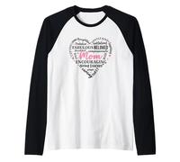 Maman encourageant un fabuleux cœur bien-aimé Manche Raglan