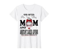 Maman et Assistante conseillère de carrière fête des mères Double bénédiction T-Shirt