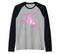Maman et Bébé Endormis sous Lune et Étoiles Manche Raglan