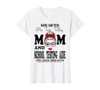Maman et école Aide à la fête des mères Double bénédiction T-Shirt