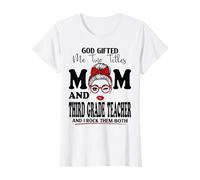 Maman et Enseignant de troisième année pour la fête des mères Double bénédiction T-Shirt