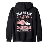 Maman et Fille Une équipe pour La Vie Mères Filles Sweat à Capuche