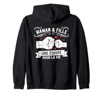 Maman et Fille Une équipe pour La Vie Mères Filles Sweat à Capuche