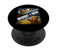 Maman et Mini Ours Mignons Assortis pour la fête des mères et la Nuit étoilée PopSockets PopGrip Adhésif